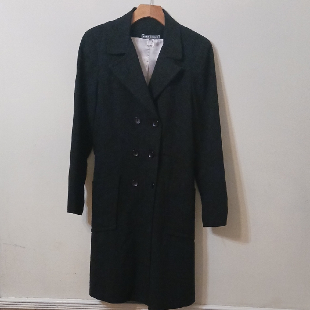 Anna Huling Double-Breasted Charcoal Frock